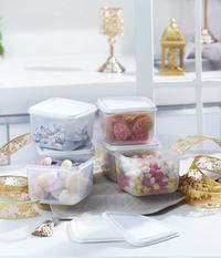Gambar CPM TAKERU SQUAER  SET OF 6 TOPLES PLASTIK (TOPLES KOTAK 1 UKURAN ) - PUTIH dari CPM Shop_NEW Kota Tangerang 4 Tokopedia