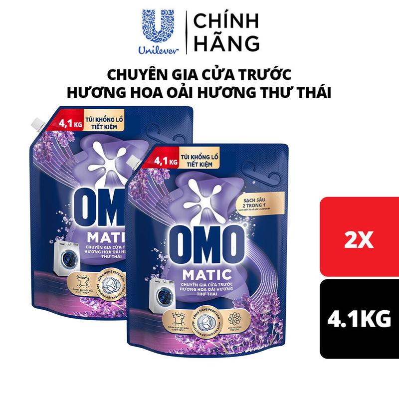 Combo 2 túi Nước giặt OMO Matic  túi 3.6/3.9/4.1kg (bao bì tùẏ lô nhập hàng) 6