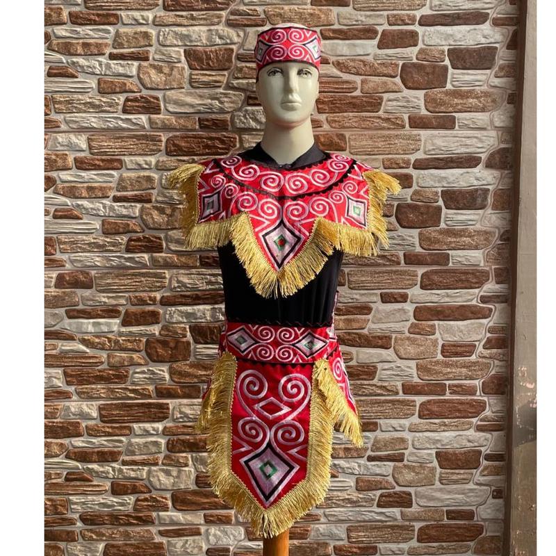 BORDIR KOSTUM TARI TRADISIONAL MOTIF PAPUA UNTUK ANAK ANAK 3