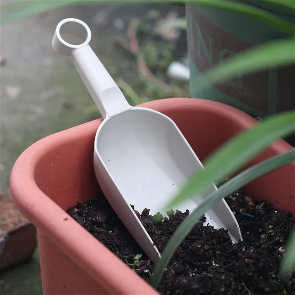 hellotohi Practical Thickened Soil Scoop Ergonomic Lightweight Garden Hand Shovel Multifunctional Plastic Flower Shovel