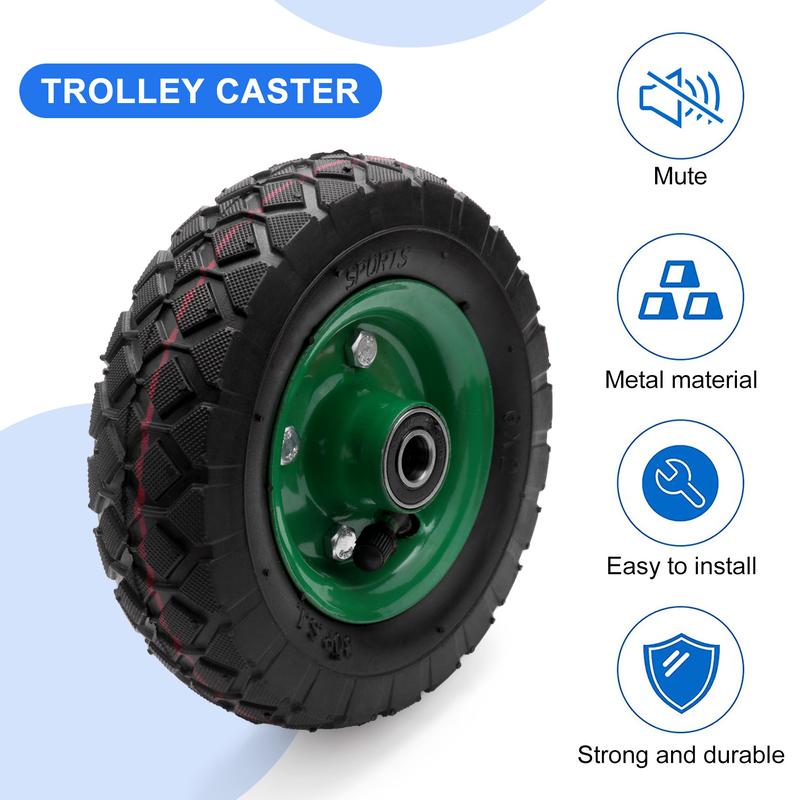 Vận chuyển nước ngoài,Lốp Bơm Hơi Chống Mài Mòn, Bánh Xe 6 Inch, 150Mm, Xe Đẩy Cấp Công Nghiệp, Bánh Xe Đẩy, 250Kg, 36psi 4