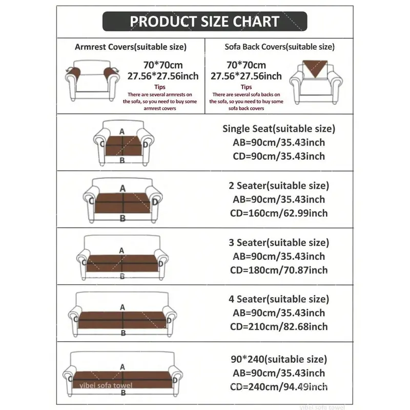 Vintage Style Thickened Sofa Cover-1 Piece, Modern Simplistic, All-Season Pet-Friendly Sofa Protector For Armchair To 4-Seater Sectional Sofas, High Weight (>500g/ ㎡ ) Polyester Fabric, Machine Washable Home & Office Furniture Cover Decor 2