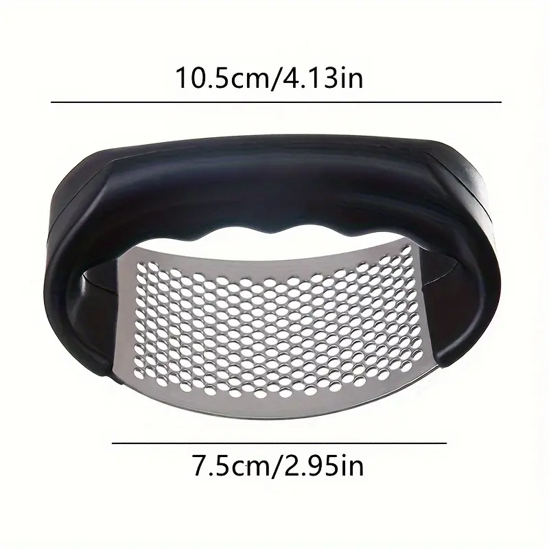 Purchase a Stainless Steel Garlic Crusher - Manual Vegetable Cutter and Fruit Crusher for Restaurants and Supermarkets - Easy-to-Use Kitchen Gadget 1