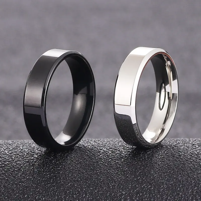 Nhẫn Nam, Đẹp Và Chất Lượng, Được Làm Bằng Kim Loại Titan, Thích Hợp Cho Nam Và Nữ, Được Làm Bằng Thép Không Gỉ, Màu Trơn