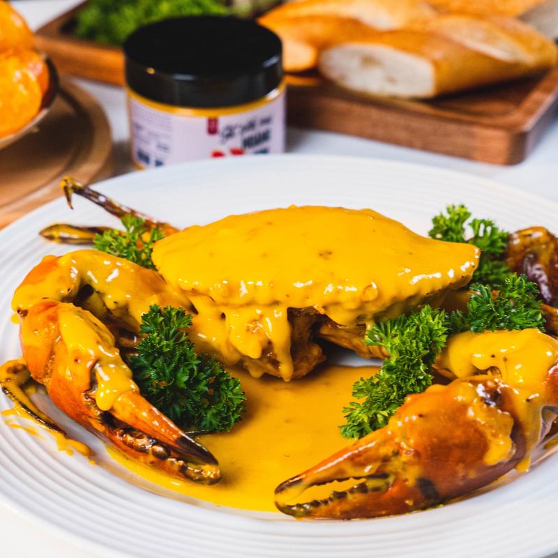 Sốt bơ tỏi hoàng kim 150g Thích Cay, sốt trứng muối chuẩn vị nhà hàng cho các món ốc, hải sản 6