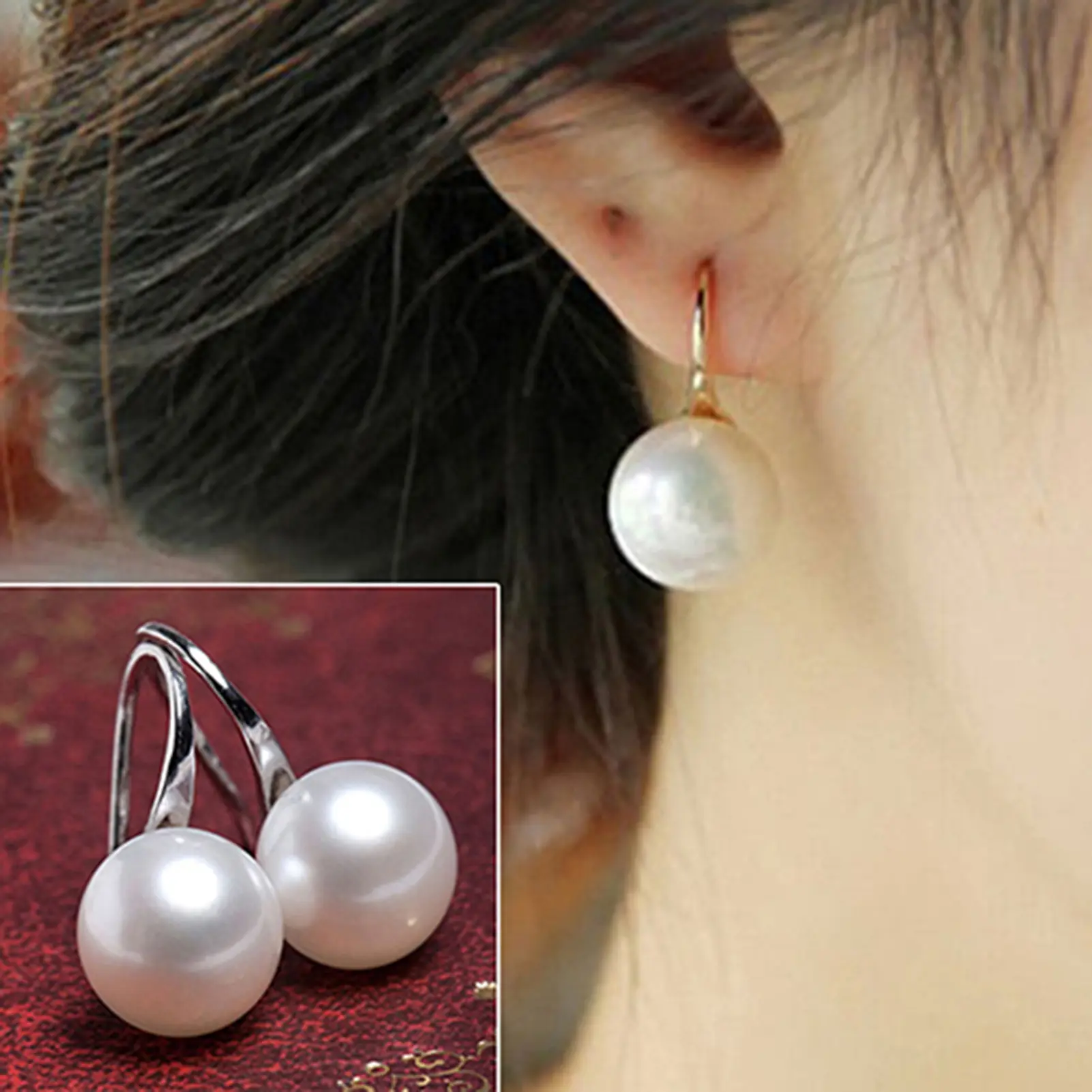 Wshoeo-Bông Tai Móc Cho Nữ, Trang Sức Thanh Lịch, Dễ Phối Đồ, Nhỏ Gọn, Ngọc Trai Giả, Để Mua Sắm Và Hẹn Hò