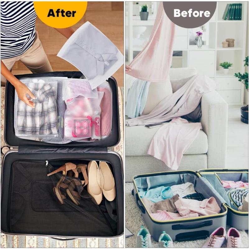 Zipper Lock Pouch For Clothes Baby Plastic Bag Travel Organizer 2