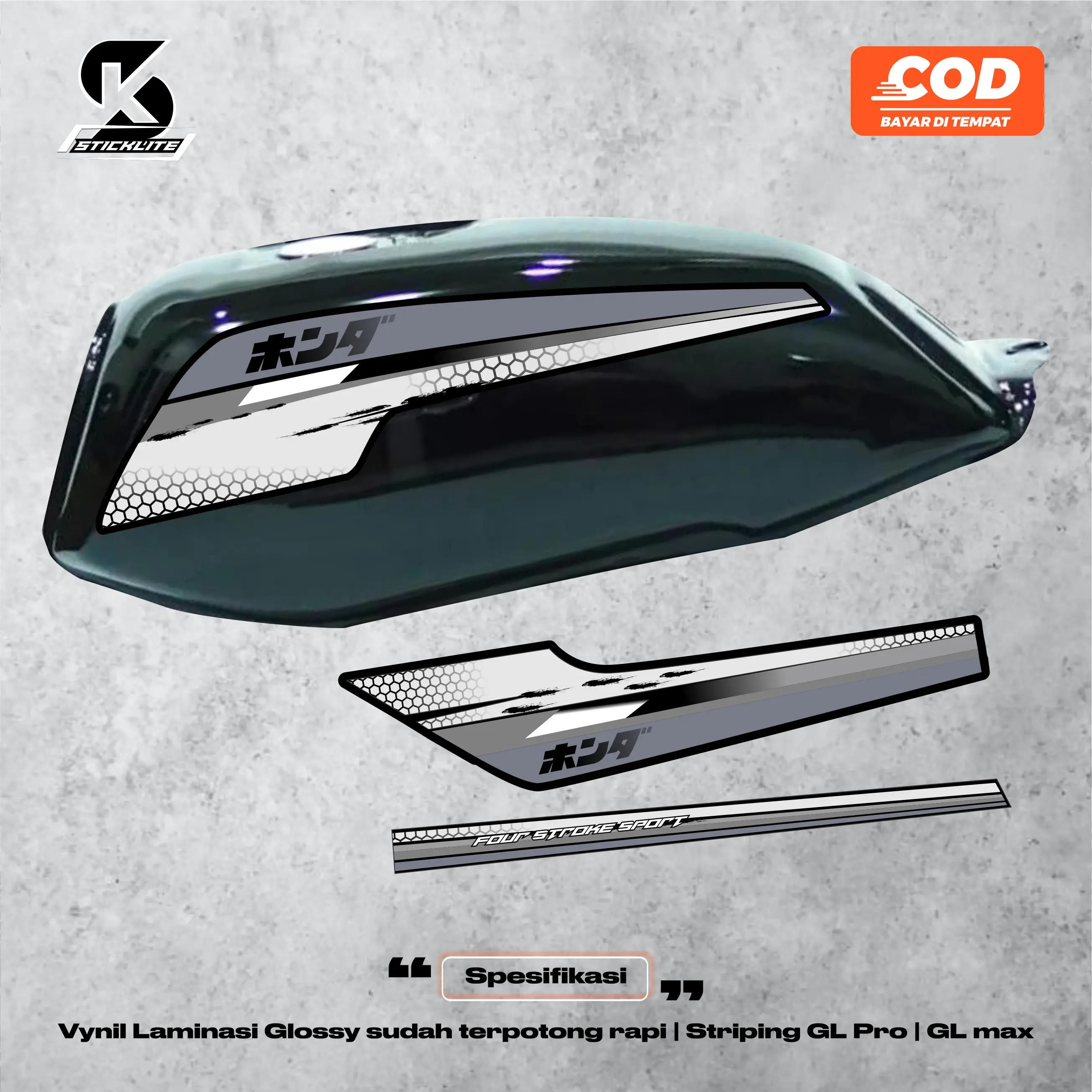 STRIPING STICKER VARIASI GL 46 / STIKER GL MAX / STRIPING GL Motor Motorcycle