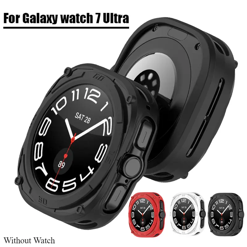 Sarung Pelindung, Bahan Silikon, untuk Jam Tangan Pintar Samsung Galaxy 7 Ultra, Cangkang Penutup Pelindung Lembut, Serasi dengan Jam Tangan Ultra47mm, Termasuk Aksesori