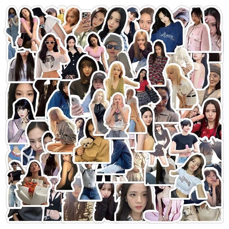 Set 50 sticker black pink dễ thương 3