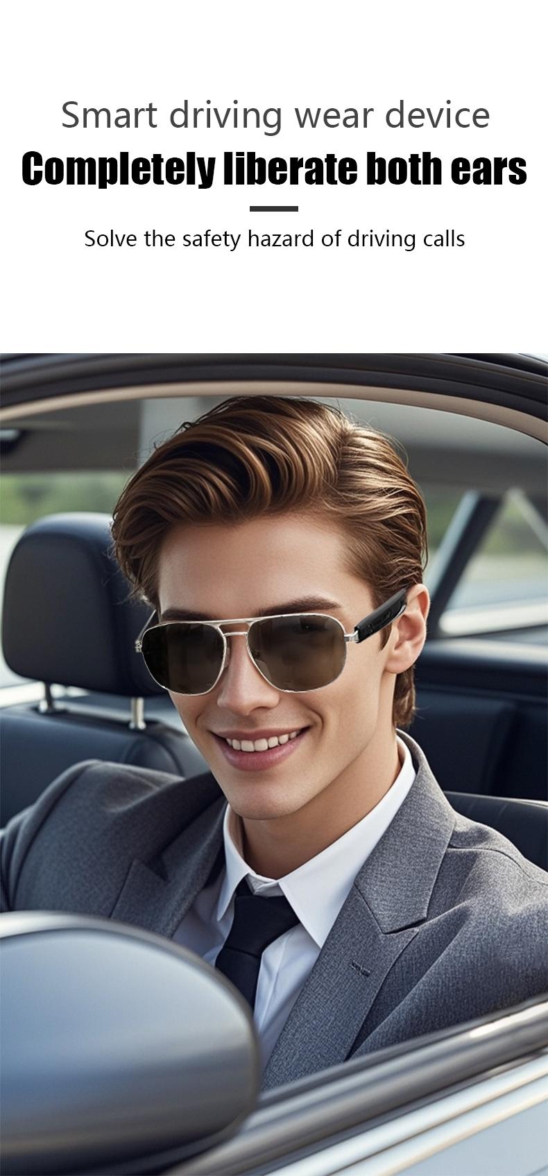 Product Introduction of G01 Smart Glasses Music Playback Bluetooth Call Remote Control Photo Life Waterproof Sunglasses Anti-blue Light Mirror Hot Sales 3