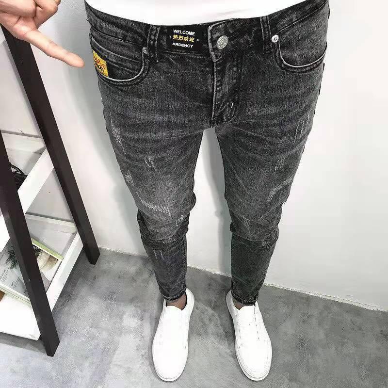 Product Introduction of Quần Jean Thêu Cho Nam, Bộ Sưu Tập Thu Đông 2021, Thời Trang Phong Cách Hàn Quốc, Quần Mỏng Dáng Ôm, Co Giãn, In Hình, Quần Thường Ngày 17