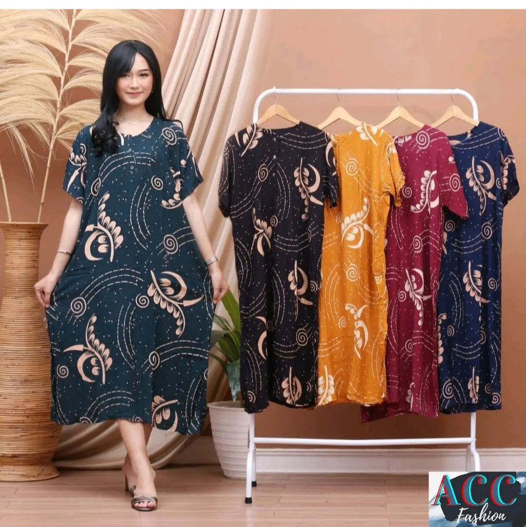DASTER JUMBO BIG SIZE  LD 120 KANCING DEPAN BUSUI DASTER ANDIN BUNGA