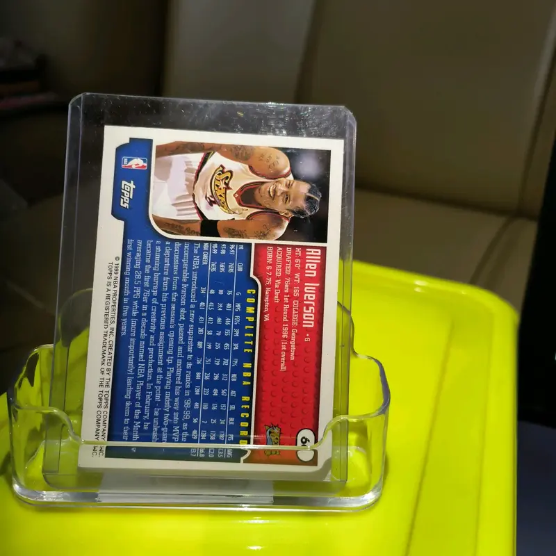 kartu basket tops 1999 allen iverson 1