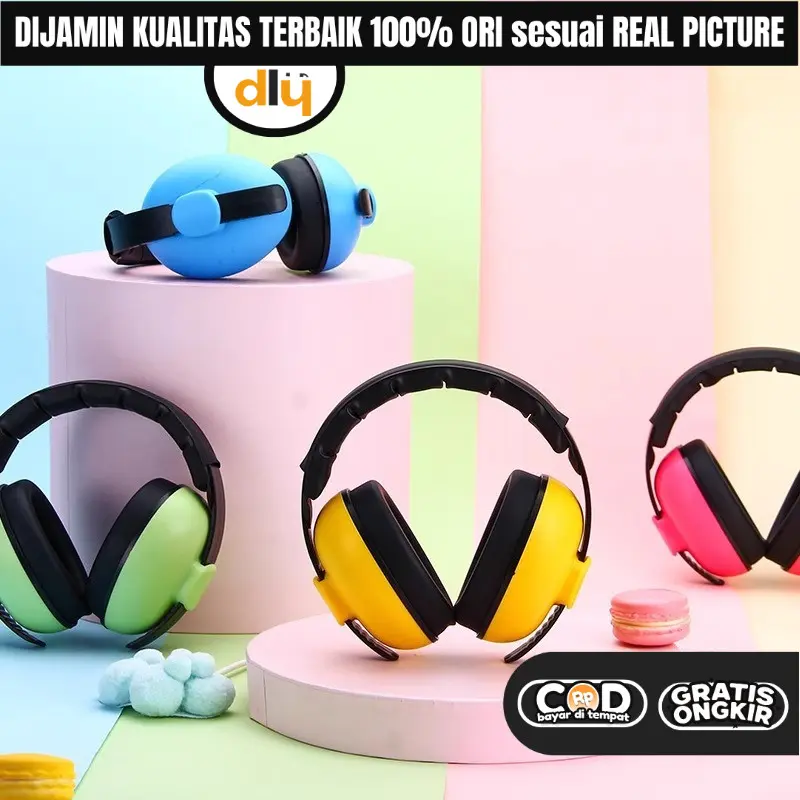 Earmuff Penutup Telinga Anak Bayi Dewasa Anti Bising Tekanan Udara Untuk Tidur Pesawat