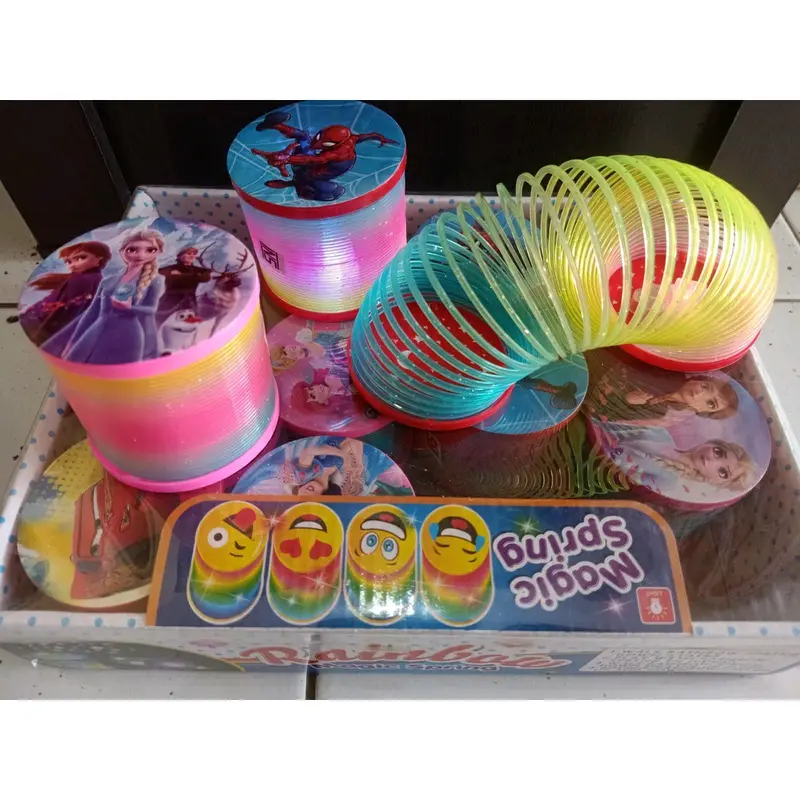 Mainan Anak Rainbow Magic Spring Led Karakter/ Mainan Pegas Pelangi Led Karakter 4