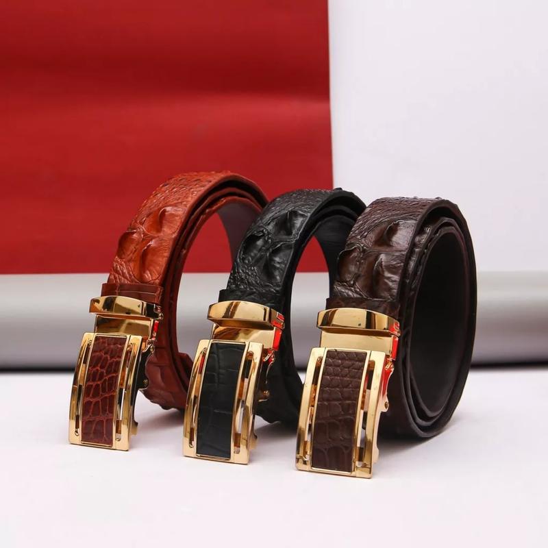 Thắt lưng nam, dây nịt cao cấp FTT Leather da cá sấu Thái Lan loai dây liền 4cm nguyên bản 4DF