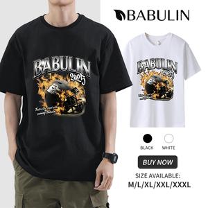 BABULIN 260g T-shirt 100% cotton Flame-resistant safety helmet Printed shirt Streetwear inspired