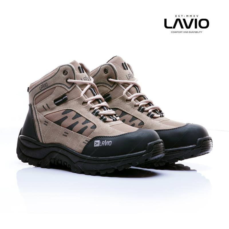 Sepatu Safety Pria Ujung Besi Lavio Axel High Premium Sefty Shoes Kerja Lapangan Outdor Hiking Mendaki Gunung Savety Cowo 4