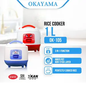Rice Cooker Penanak Nasi Magicom  1 Liter Okayama OK-105 peralatan rumah penghangat