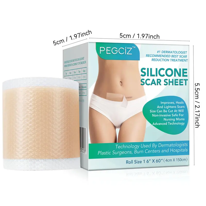 Silicone Scar Sheet, Reusable Scar Sheets, Professional Scar Removal Tool for C-section, Surgery, Burn, Keloid, Acne, Skincare Tools, Korean Skincare Products, Improves, Scar Gel 1