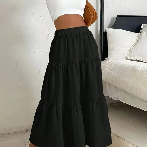 TikTok Shop superdown Jezabel Faux Leather Midi Skirt in Black