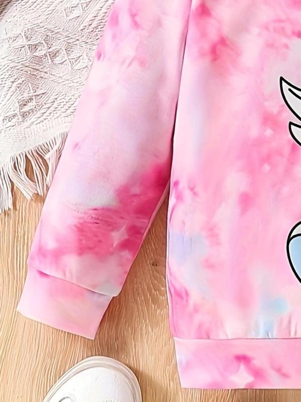 Girl's Unicorn Print Hoodie, Cute Long Sleeve Hooded Pullover for Spring & Fall, Kids Clothes for Daily Wear 4