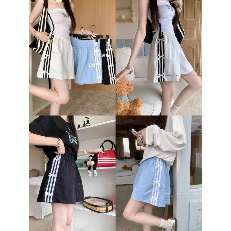Ice Silk Quick-Drying Wide-Leg Pants Women's Summer Thin Loose plus Size Casual Fitness Yoga Hot Pants Sports Pants 8