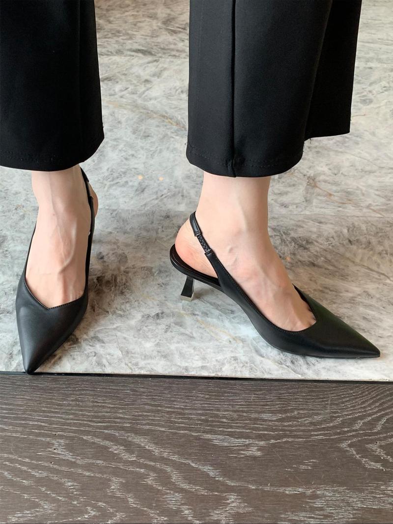 Product Introduction of Women's Solid Color Heels, Elegant Pointed Toe High Heels for Party, Daily Clothing Decor, Shoes for Women, Footwear 2