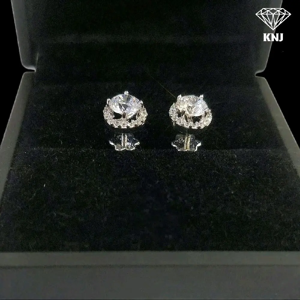 BV002 bông tai halo chủ 4li xikim Hoa Tai Nữ