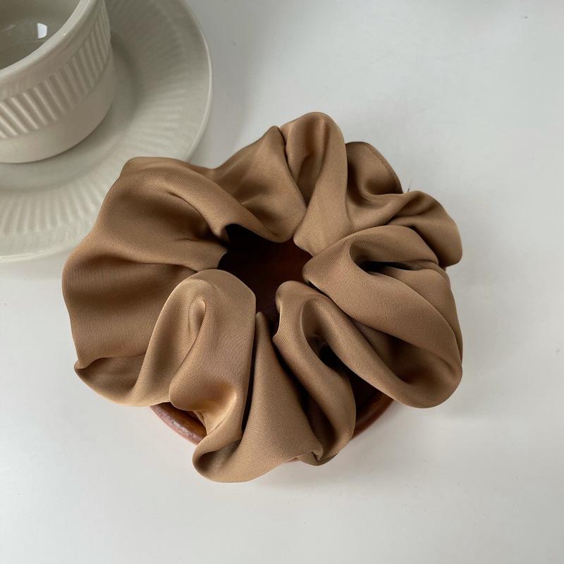 Product Introduction of Temperament High-grade Texture Satin Hair Band Silk Headband Hair Rope Rubber Band Hair Accessories Women 14