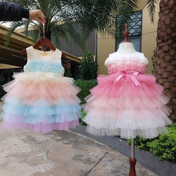 Váy đầm công chúa cho bé gái 6 tầng xinh xắn 5kg đến 30kg, tặng kèm cài