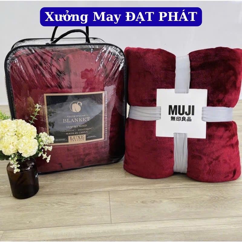    HÀNG LOẠI I   Chăn lông tuyết Muji siêu mềm mịn đắp 4 mùa cao cấp 