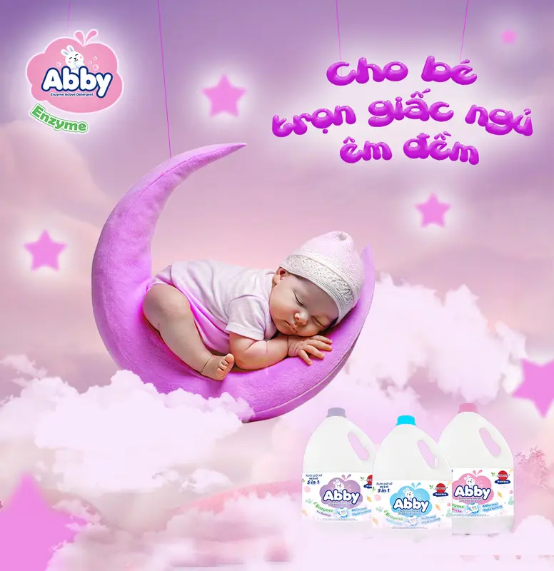 Nước giặt xả ABBY Organic 1100ml công nghệ Enzym làm sạch các vết bẩn an toàn, thiên nhiên Cho Bé 1