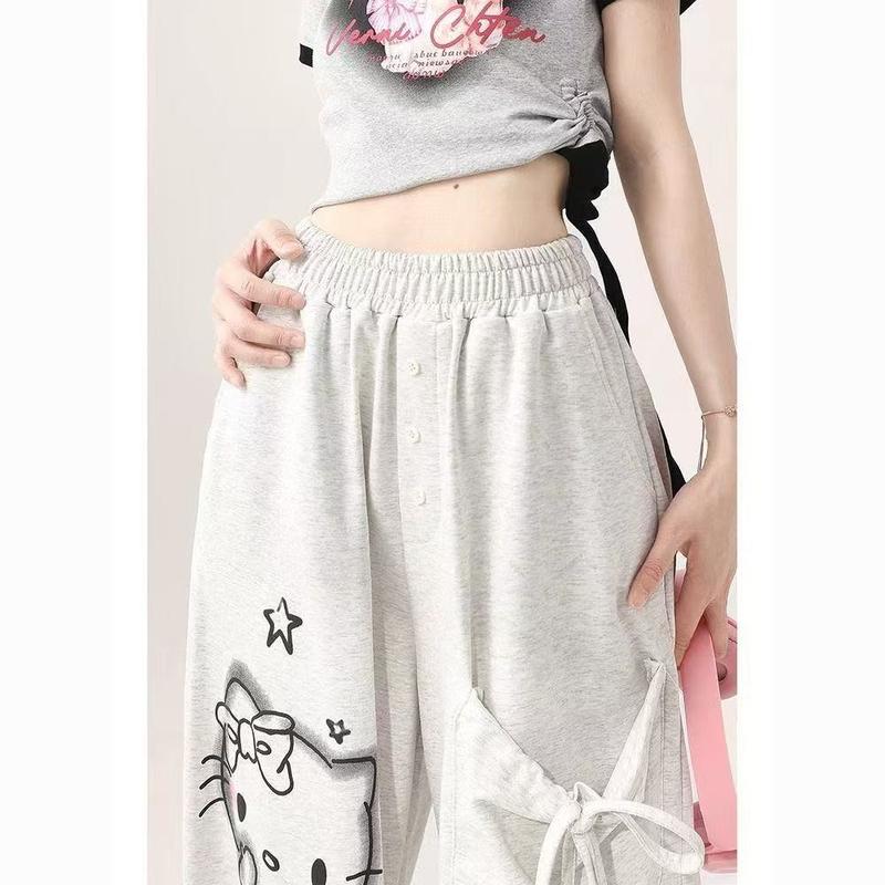 Product Introduction of Hello Kitty Quần Thường Ngày Dopamine, Màu Xám, Dành Cho Nữ, Hàng Mới Về Mùa Hè 2024, Dáng Rộng Vừa Vặn, Ống Đứng, Quần Nữ, Làm Bằng Quần Jean Denim 7