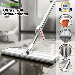 COOGER Electric Alat Pel Lantai Standing Pengering Praktis Kain Pel Microfiber Viral - Viral Putih