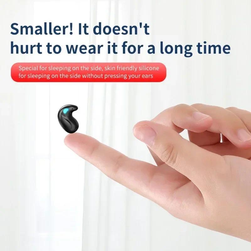 Product Introduction of Tai Nghe Nhét Tai Nghe Khi Ngủ, Tai Nghe Mini Không Dây, Dành Cho Công Việc, Tai Nghe Bluetooth TWS Âm Thanh Nổi, Thiết Bị Giấu Kín Có Mic, Cuộc Gọi HD, Chống Nước, X55 10