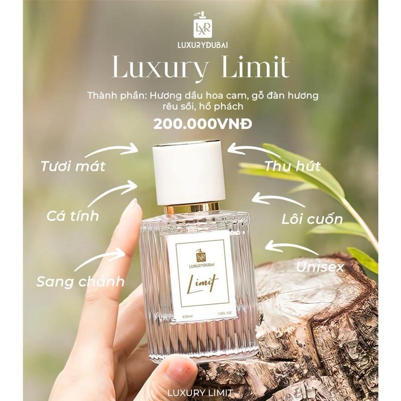   HÀNG CHUẨN-GIÁ KHO  Nước hoa Luxury Dubai màu TRẮNG LIMIT phiên bản 30ml-Thơm hương Gỗ kết hợp hương hoa cỏ-thanh mát nhẹ nhàng cá tính sang chảnh-thích hợp sài mùi hè-Xịt Thơm Perfume Cosmetic Nữ Women 