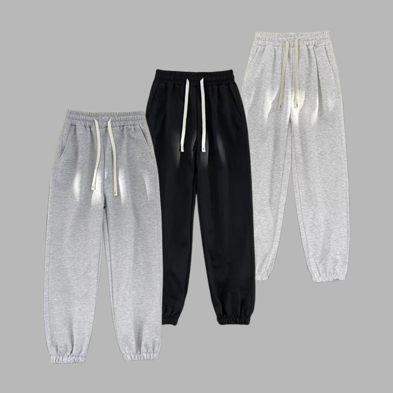  Quần Jogger Cotton Dày Dặn Phong Cách Hàn Quốc Quần Dài Nam Nữ Chun Bo Gấu Thể Thao Sport Tập Thể Dục Tập Gym 