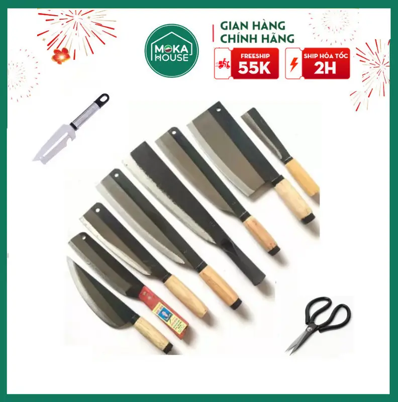 VN009 - Bộ dao nhà bếp 10 siêu rẻ , rèn thủ công 1