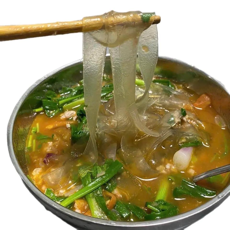 Miếng dong Sùng Bầu miếng sợi to Miếng dong nấu ăn như bún phở,