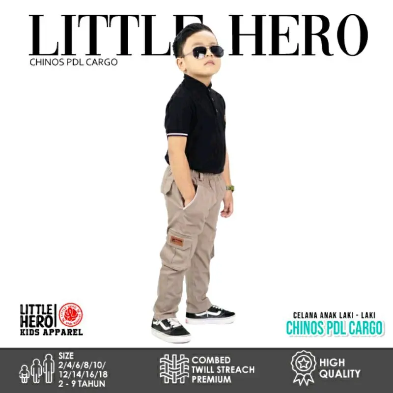 celana cargo pdl celana pdl little hero celana panjang anak celana saku anak celana cowok celana cargo Fashion Cargo