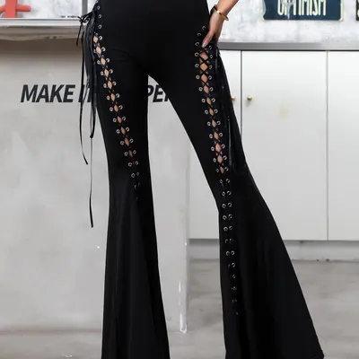 Fashion nova lace up leggings hotsell