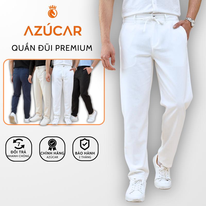 Quần Đũi Nam Premium AZÚCAR Sang Trọng, Siêu Mát, Lịch Sự và thoải mái tối đa Menswear Pants Đen Có Túi Jeans 4 màu quần _ bốn mùa quana  unam quantay  nam quần  tây trung niên việt tiến