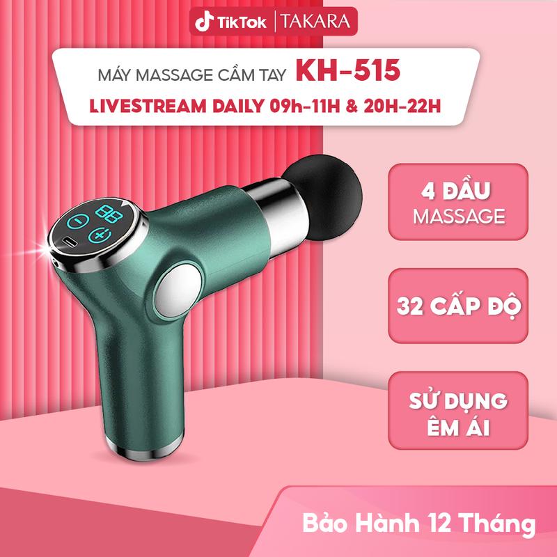  Máy massage cầm tay Takara KH515 mát xa toàn thân với 4 đầu massage và 32 cấp độ 