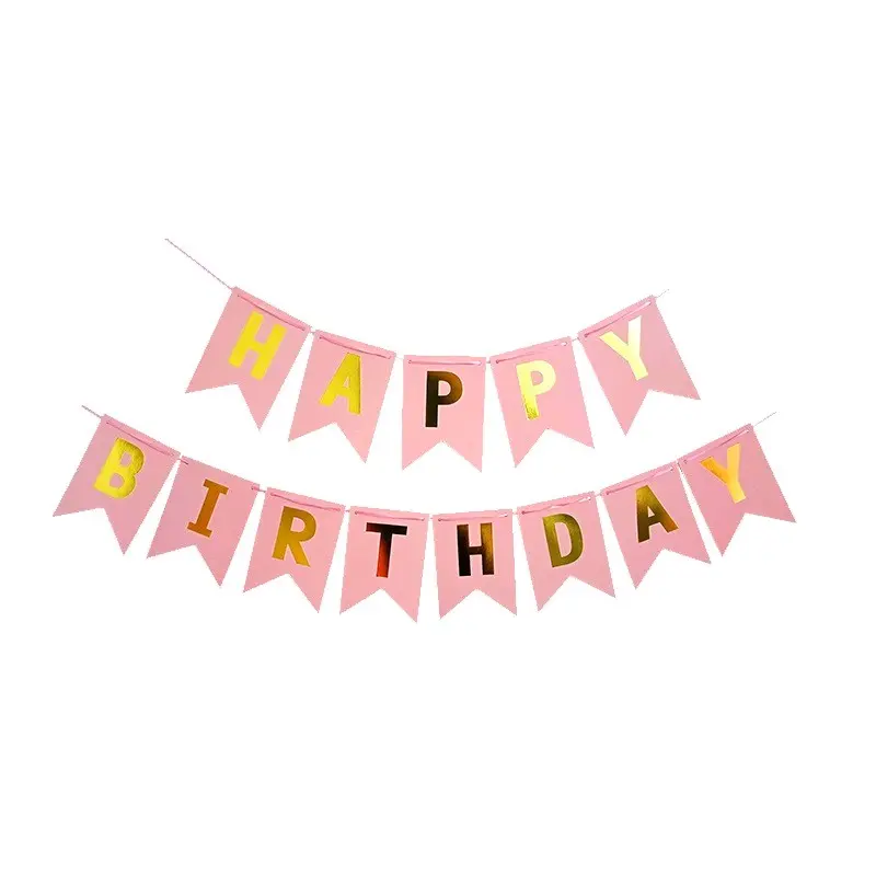 Banner Happy Birthday / Banner Ulang Tahun Segilima - Warna Warni 3