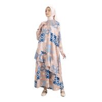 Gambar Dress Bhatara Batik Zahrani 5108 Maxmara Lux Motif Geometri Multiwarna Regular Fit - Wanita, Gamis, Tunik, Brown, Syari, Muslim, Panjang, Terusan - S-M dari Bhatara Batik Kota Bandung 4 Tokopedia