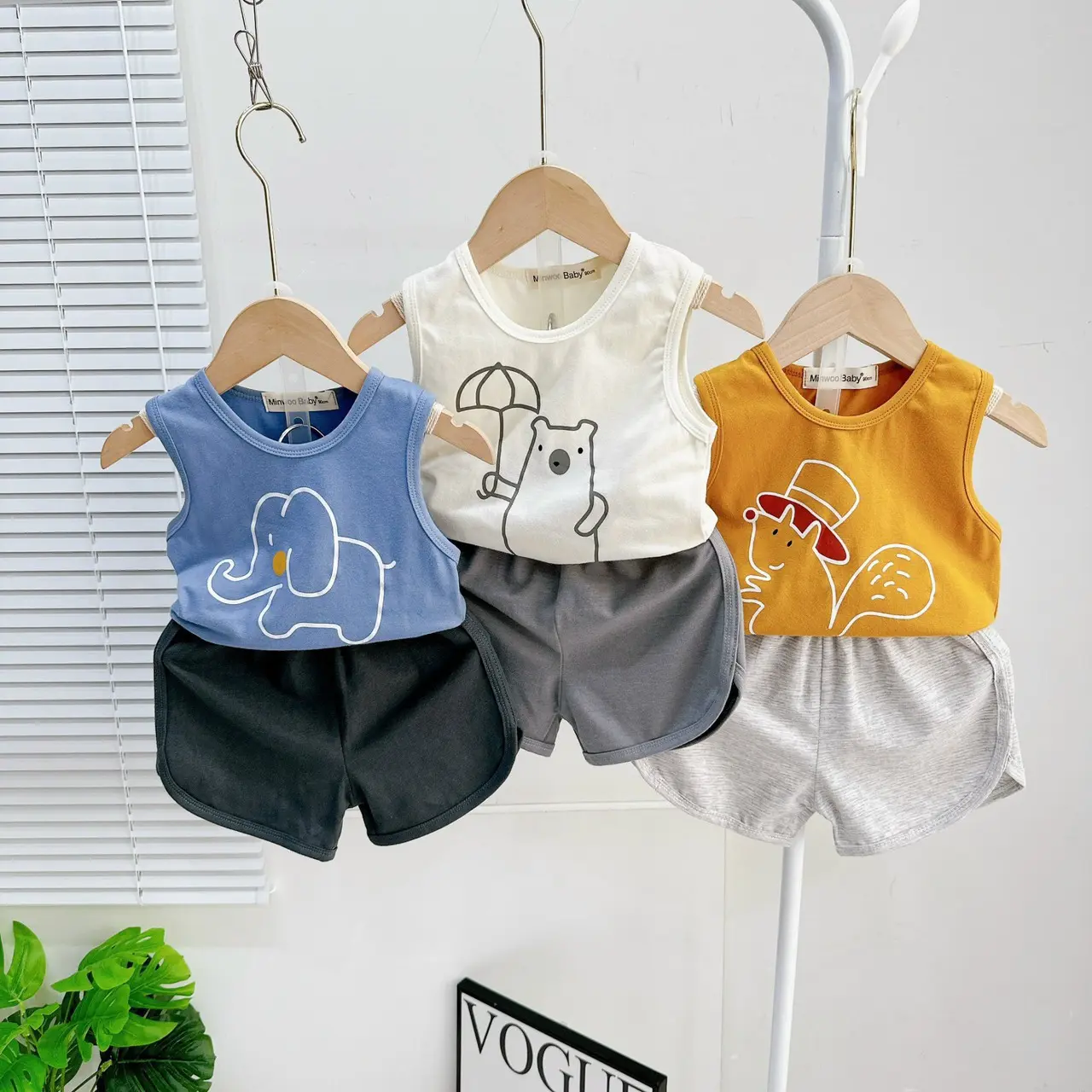 Bộ Ba Lỗ Hoạt Hình (7-18kg) cho bé Trai bé Gái. Chất cotton 4 chiều mềm mát cho bé