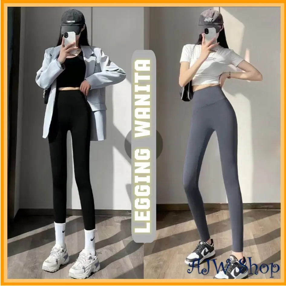 Leging Wanita Tebal Premium TAA | Lejing Import Dewasa Polos Premium | Leging Wanita Spandek Jersey | Legging Polos Wanita Premium