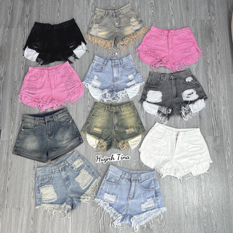 Quần jean nữ đùi rách nhiều màu xinh  Đ2 - HUỲNH TINA 2